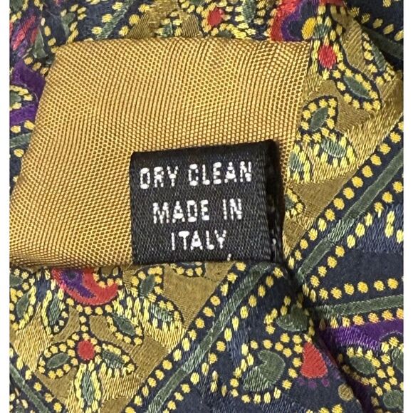 PRINCEPS ALEXANDER Silk tie Made in Italy  Geometric Ajrakh rare - Picture 7 of 10